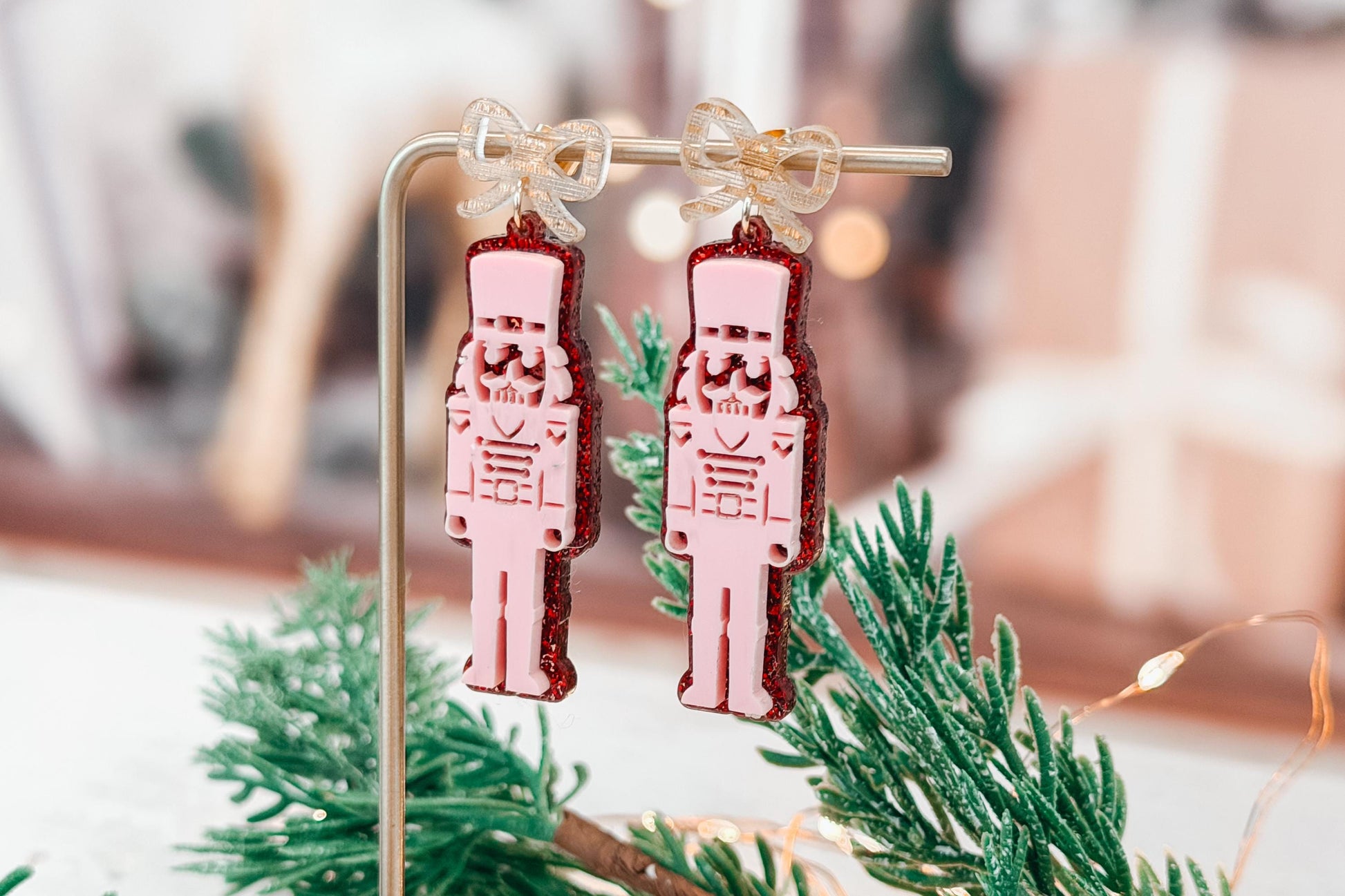 Nutcracker Earrings SVG File – Christmas Earrings Laser Cut Design, Glowforge xTool Acrylic Earring Template, Holiday Jewelry SVG