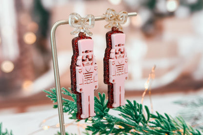 Nutcracker Earrings SVG File – Christmas Earrings Laser Cut Design, Glowforge xTool Acrylic Earring Template, Holiday Jewelry SVG