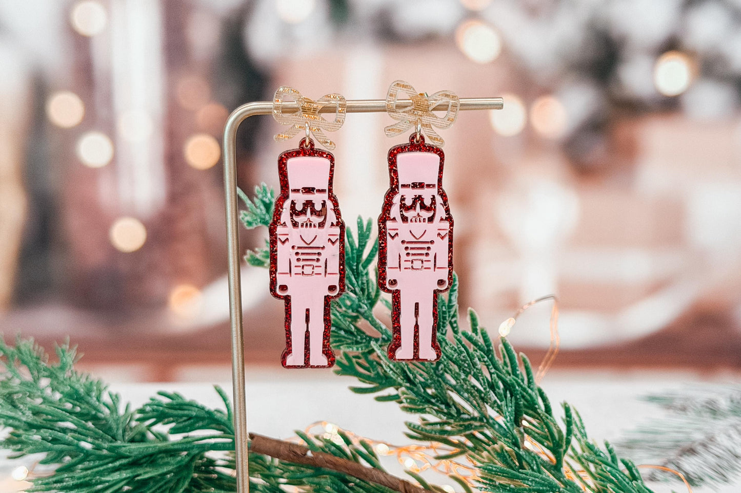 Nutcracker Earrings SVG File – Christmas Earrings Laser Cut Design, Glowforge xTool Acrylic Earring Template, Holiday Jewelry SVG