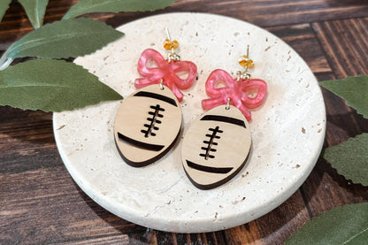 Football Earrings SVG File – Laser Cut Earring Template for Glowforge xTool, Sports Jewelry SVG, Game Day Earrings Design