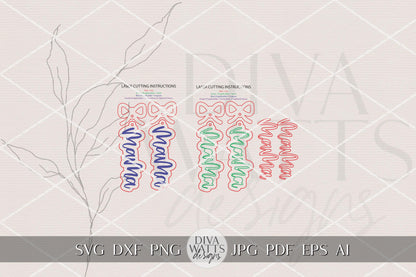 Mama Earrings SVG Laser Cut File – Layered Acrylic Earring Design with Optional Engraved Version for Glowforge, xTool, OMTech