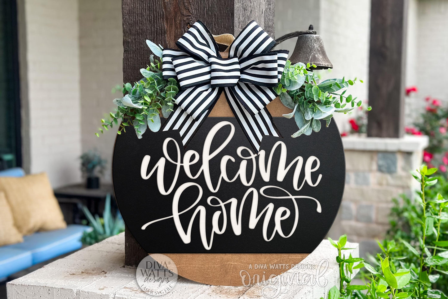 Digital SVG file for laser cutting a layered round “Welcome Home” door hanger sign. Instant download includes multiple file formats compatible with Glowforge, xTool, OMTech, and other laser cutters. Create your own wood round using paint and materials of your choice. Perfect for porch décor, housewarming gifts, or everyday home accents. Digital file only—no physical item shipped. Ideal for DIY makers and craft fair sellers.
