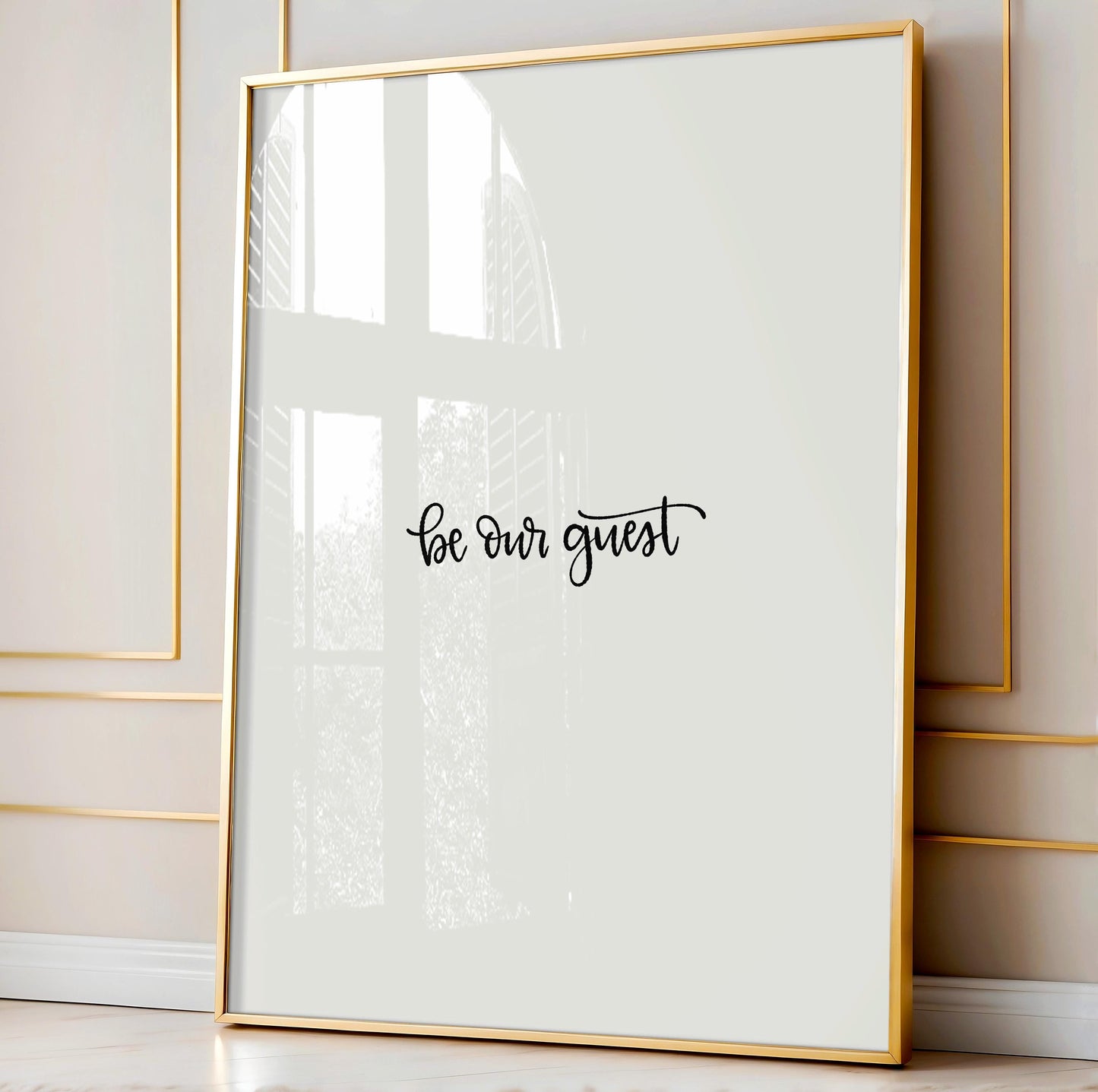 Be Our Guest Printable Wall Art, Hand-Lettered Quote Digital Print for Home Décor, Modern Minimalist Entryway Sign, Instant Download Artwork