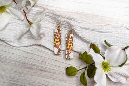 Daisy Floral Bar Laser Earrings SVG Cut File Flower Jewelry Design Wood Earrings Digital Download for Laser Cutting Only