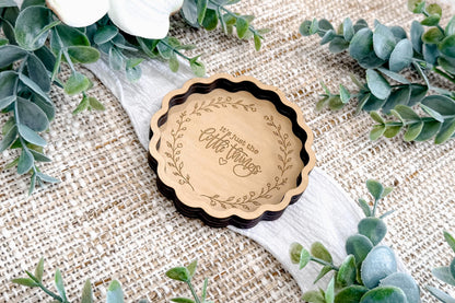 Trinket Tray Engraving SVG It’s Just The Little Things Quote Ring Dish SVG Catchall Tray Laser Engrave File Floral Frame Gift Idea
