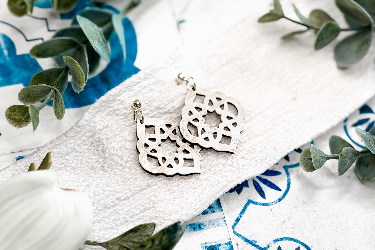 Laser Cut Earring Svg Geometric Lace Medallion Dangle Earrings Intricate Boho Statement Earrings Svg For Laser Boutique Makers