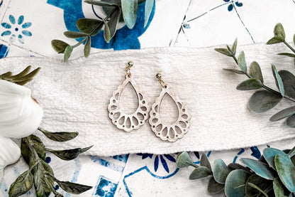 Laser Cut Earring Svg Petal Teardrop Dangle Earrings Floral Inspired Boho Earrings Svg For Laser Handmade Boutique Designs
