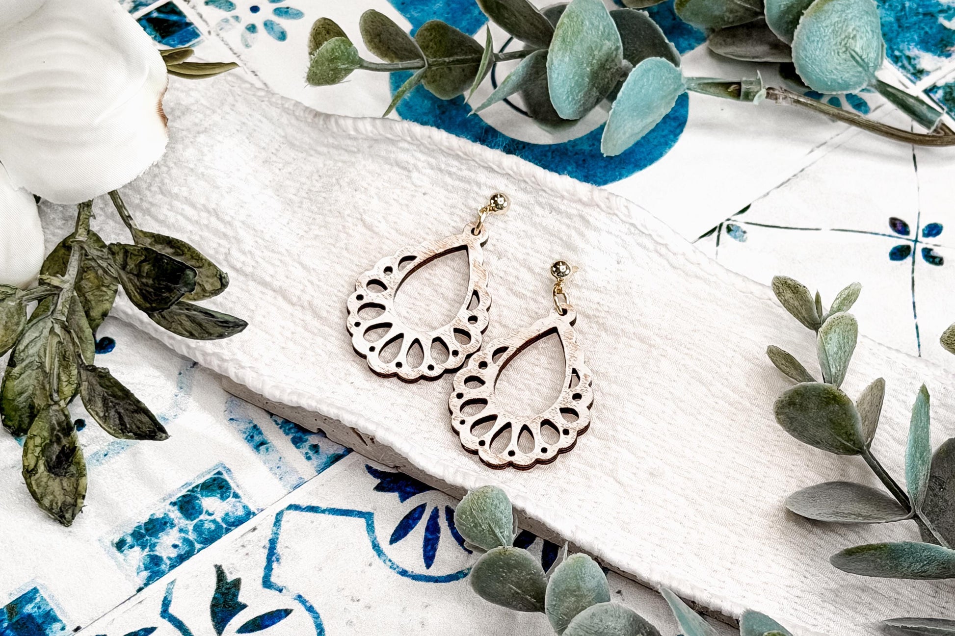 Laser Cut Earring Svg Petal Teardrop Dangle Earrings Floral Inspired Boho Earrings Svg For Laser Handmade Boutique Designs