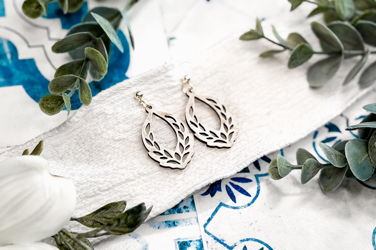 Laser Cut Earring Svg Moroccan Arch Teardrop Dangle Earrings Boho Geometric Statement Earrings Svg For Laser Boutique Makers