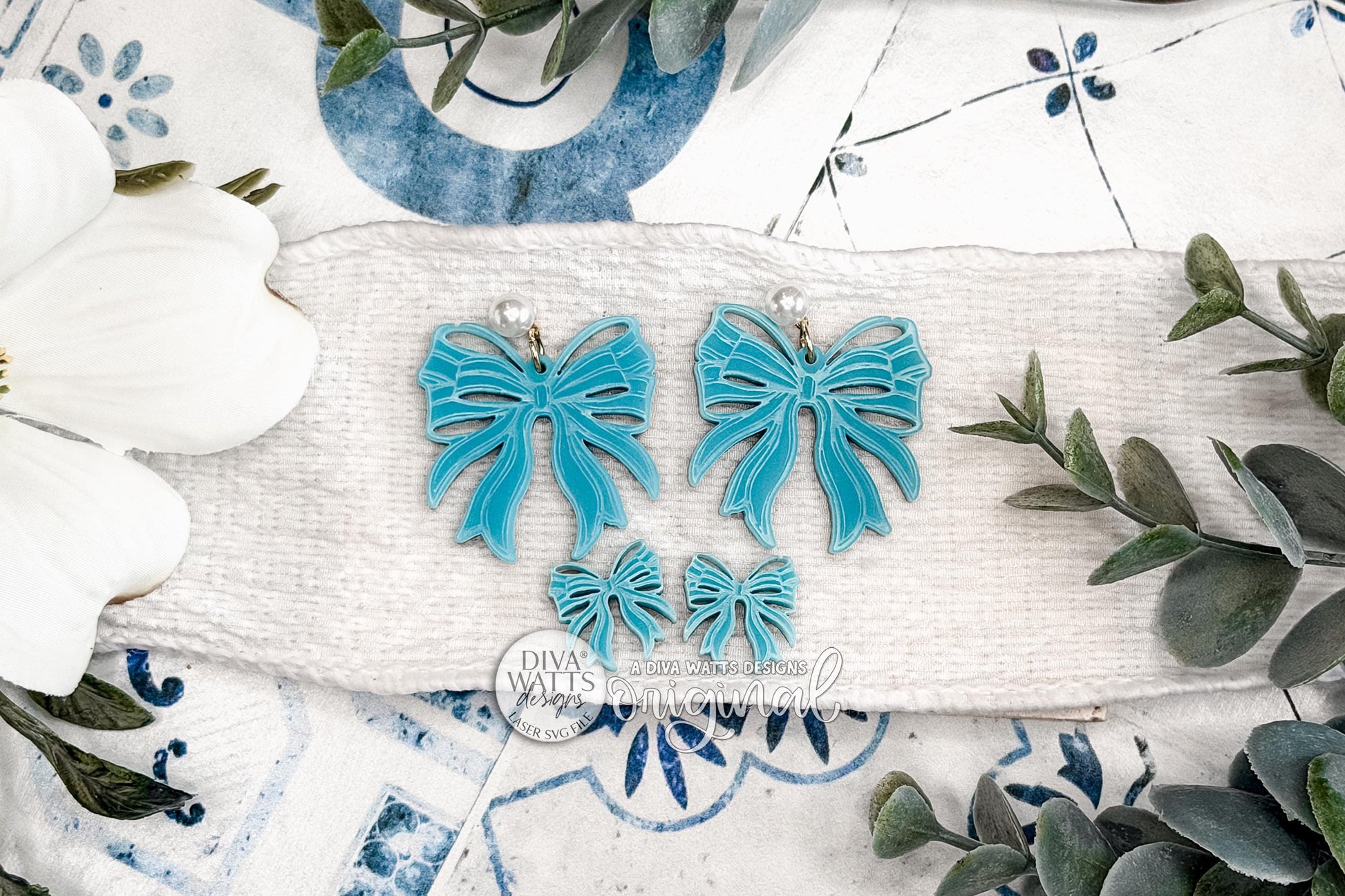 Coquette Bow Ribbon Dangle Earrings Digital SVG File Instant Download Cute Bow Outline Earring Design Lightweight Statement Earrings Boutique-Style Earring Design With Flowing Ribbon Tails And Open Cut Details Perfect For Handmade Jewelry Collections Craft Fairs And Trendy Feminine Accessories
