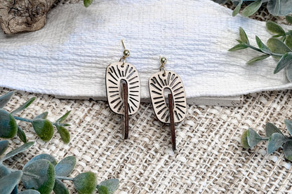 Interlocking Abstract Oval Earrings SVG, Modern Dangle Earrings Laser Cut File, Layered Boho Jewelry SVG for Glowforge