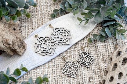 Mandala Earrings SVG Bundle, Statement and Regular Size Earrings Laser Cut File, Boho Jewelry SVG for Glowforge