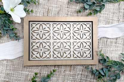 Decorative Tray SVG Floral Cutout Perfume Tray Insert Laser Cut File Jewelry Catchall Tray Panel Easy To Cut Fast To Make