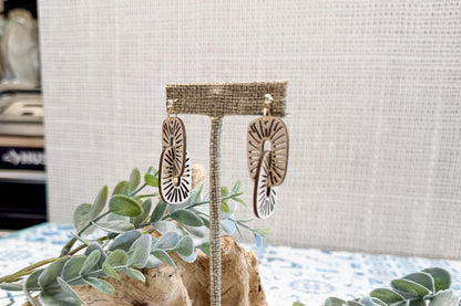 Interlocking Abstract Oval Earrings SVG, Modern Dangle Earrings Laser Cut File, Layered Boho Jewelry SVG for Glowforge