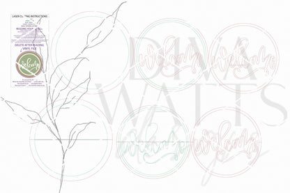 Round Door Hanger SVG Welcome Script Sign Design For Front Door Entryway Decor Charming Everyday Porch Sign For Makers And Sellers