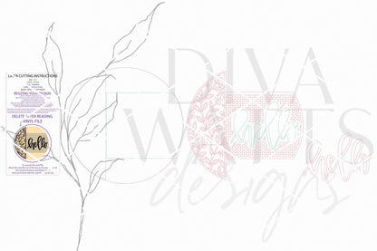 Round Door Hanger SVG Hello Layered Sign Design For Welcoming Entryway Decor And Front Porch Display Everyday Door Hanger Project