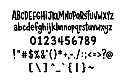 Handwritten Font Bubbly Diva Bold Hand Lettered OTF For Stickers, Labels, Signs, Invitations, Cards, And Personal Projects