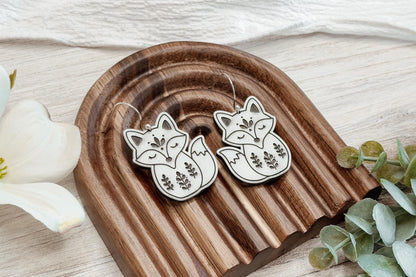 Laser Cut Earring SVG Folk Art Fish Dangle Earrings, Whimsical Scandinavian Inspired Ocean Design for Boutique Makers and Handmade Sellers