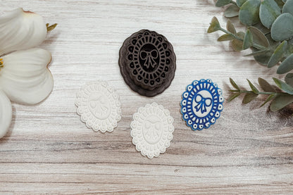 Clay Earring Cutter STL Scalloped Bow Cameo Sharp Edge Polymer Clay Cutter for Boutique Handmade Statement Earrings Modern Jewelry