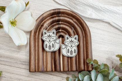 Laser Cut Earring SVG Folk Art Fish Dangle Earrings, Whimsical Scandinavian Inspired Ocean Design for Boutique Makers and Handmade Sellers