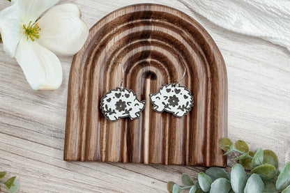 Laser Cut Earring SVG Floral Hedgehog Dangle Design Cute Woodland Animal Earrings for Boutique Inventory Handmade Gift Makers