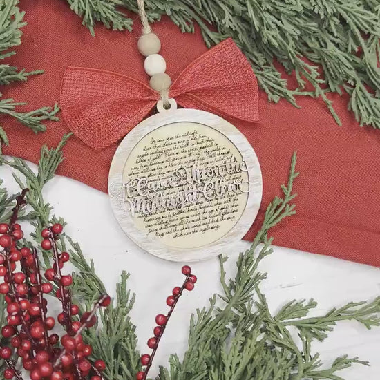 It Came Upon the Midnight Clear Christmas Ornament SVG for Laser Cutting - Detailed Christmas Carol Design| Laser Ornament SVG Easy Ornament