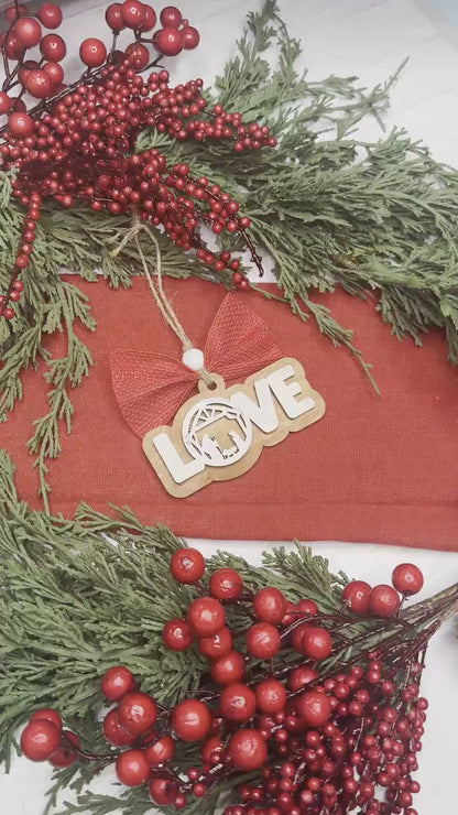 Nativity LOVE Ornament SVG Laser File | Christmas Wood Cutout Design | Laser Ready Nativity Scene LOVE Ornament Digital Download