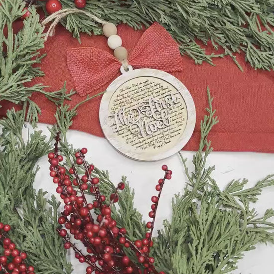The First Noel Christmas Ornament SVG for Laser Cutting - Beautiful Christmas Carol Round Design | Laser Ornament SVG | Easy Ornament svg