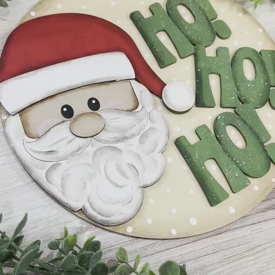 Ho Ho Ho Santa SVG Laser Cut File – Stacked Vertical Christmas Sign – Festive Holiday Wall Decor