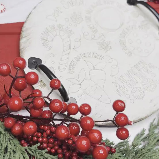 Santa Cookie Tray Laser File | Scoring-Only Christmas SVG | Fast Laser Cutting Design for Holiday Crafting