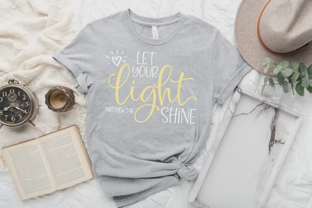 Let Your Light Shine SVG | Christian Design | Matthew 5:16 | dxf and more