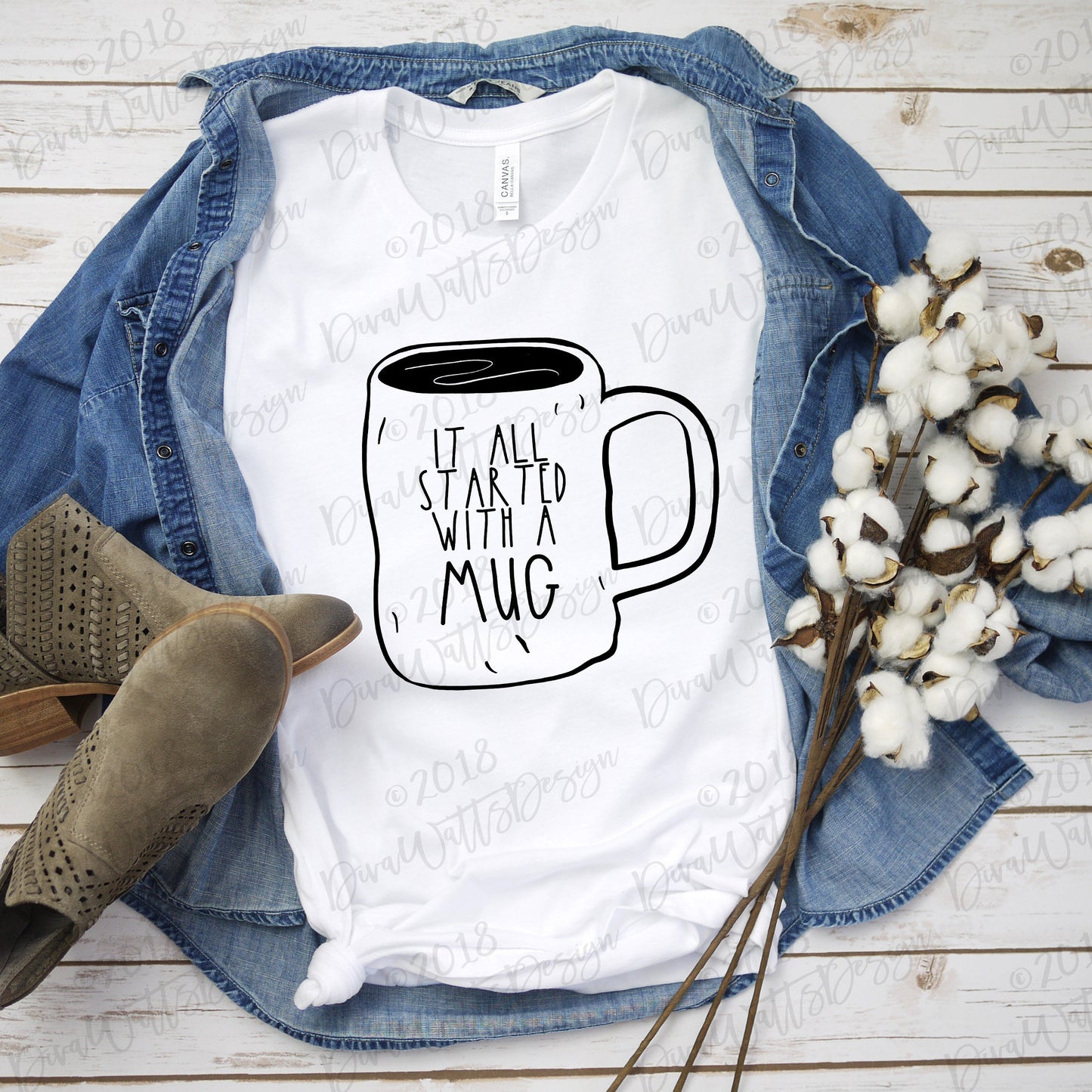 It All Started With A Mug SVG | Farmhouse Kitchen Design