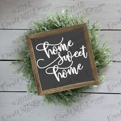 SVG Home Sweet Home | Farmhouse | Cut File | Cricut Silhouette | Instant Download | Sign Making | Pillows | Towels | Cups