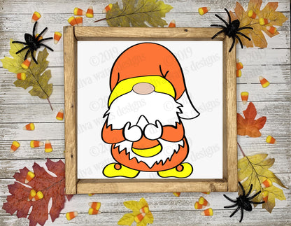 SVG Candy Corn Gnome | Halloween | Fall | Cutting File | DXF PNG eps | htv Vinyl Stencil | Instant Download | Farmhouse | Sign | Travel Mug
