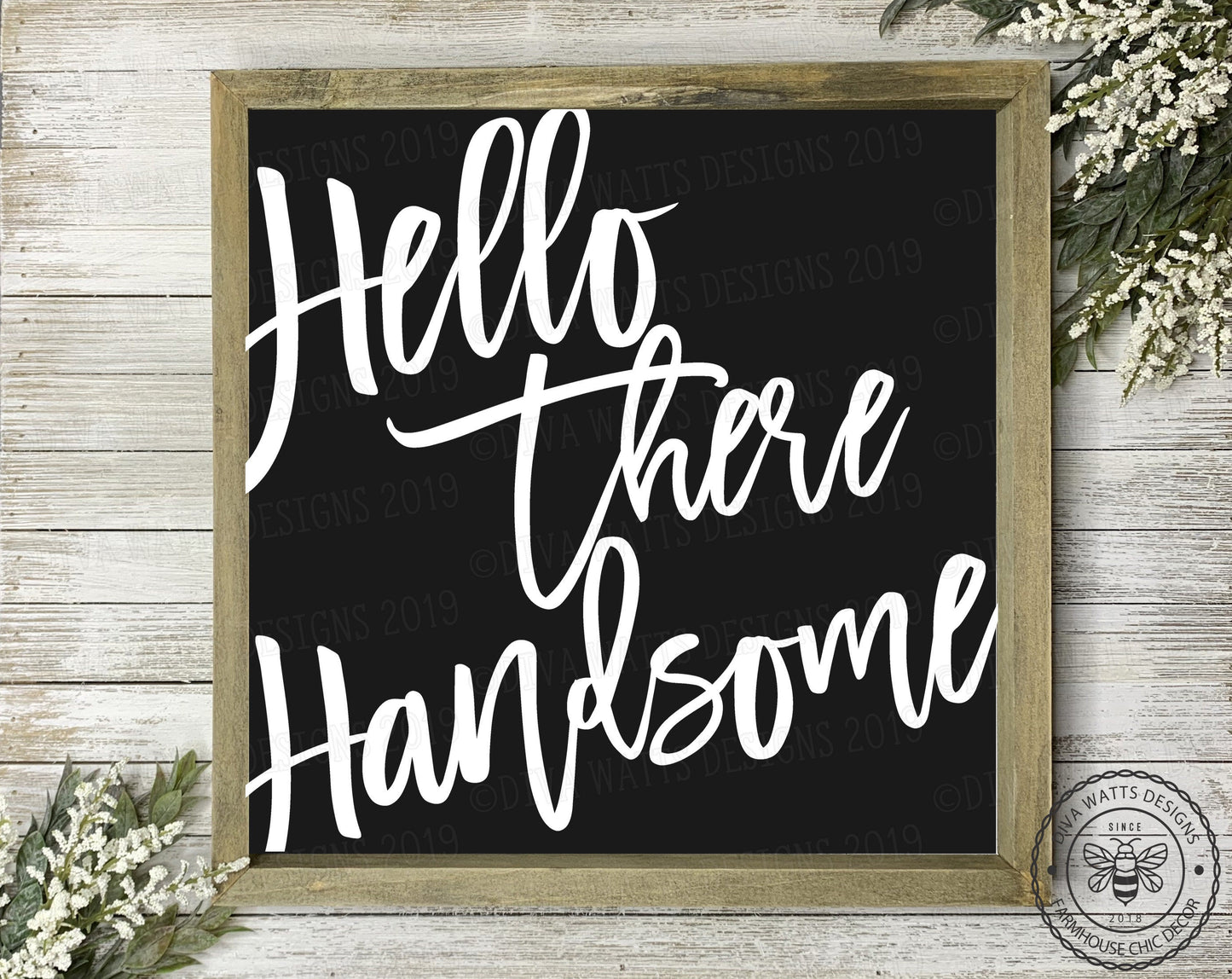 SVG Good Morning Gorgeous | Hello There Handsome | Bedroom Bathroom Cutting File | Instant Download Farmhouse DXF PNG eps | Vinyl Stencil