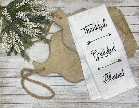 SVG Thankful Grateful Blessed | DXF PNG | Farmhouse Decor | Vinyl Stencil | Instant Download |