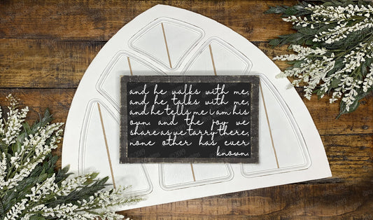 SVG In The Garden Hymn | He Walks With Me and He Talks With Me | Farmhouse | Rustic | Cutting File | Instant Download | DXF PNG eps