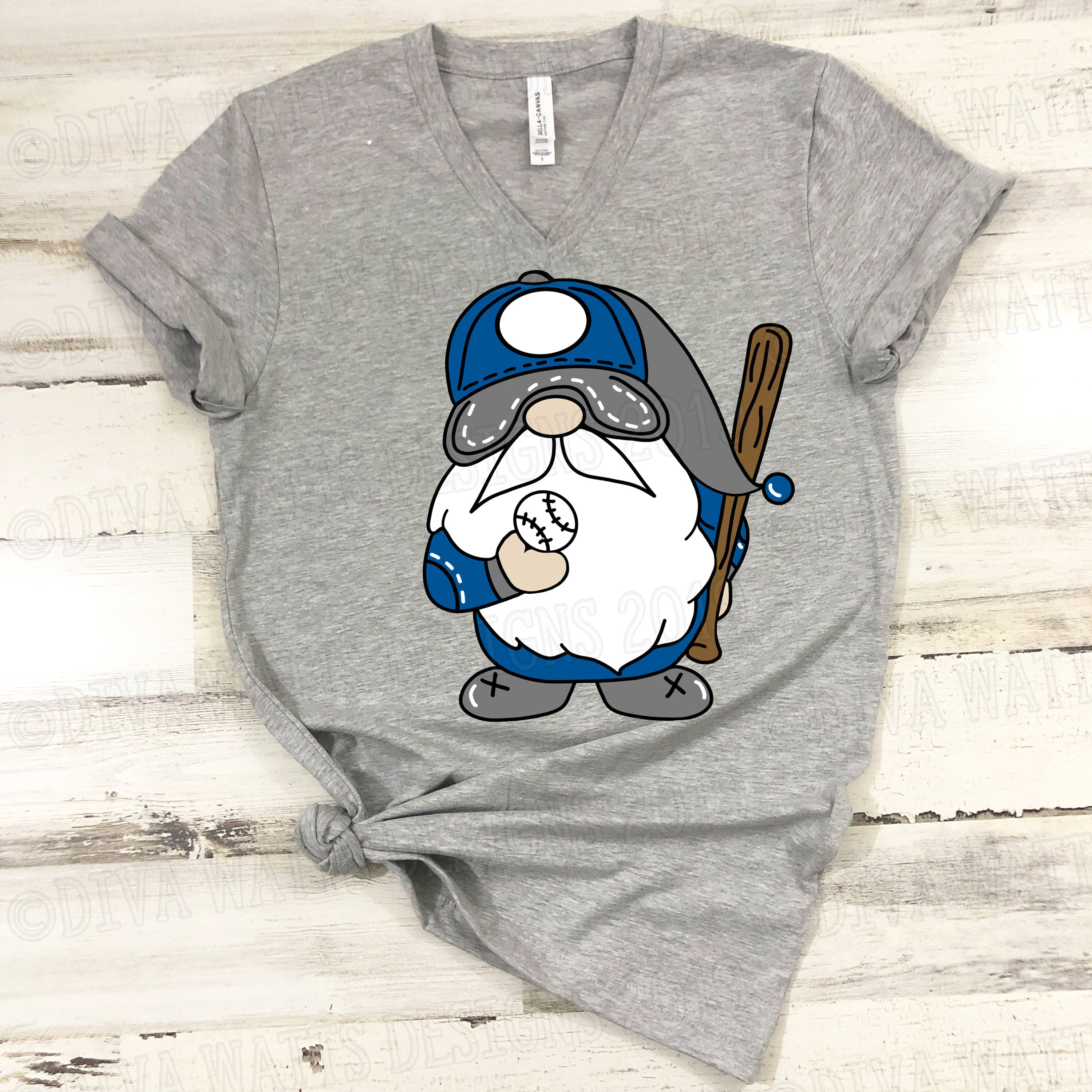 SVG Baseball Gnome | Cutting File | Customize with your Team Logo