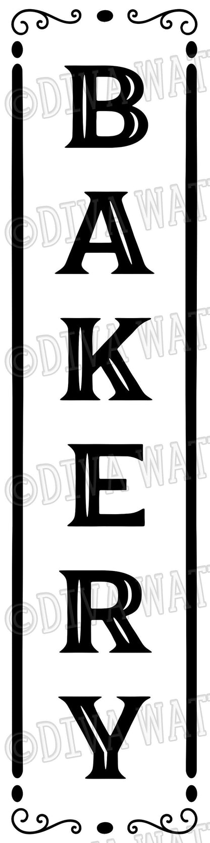 SVG Bakery | Veritical Cutting File | Kitchen Dining Sign | Instant Download | Farmhouse Rustic  Vintage Style | PNG DXF jpg eps