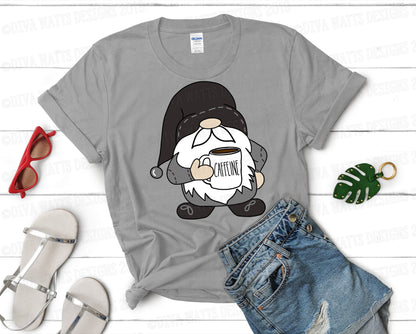 SVG Coffee Gnome 2 | Cutting File | Vinyl Stencil HTV | DXF png eps jpg | Shirt Sign | Instant Download | Gnomes | Lumpy Farmhouse Mug