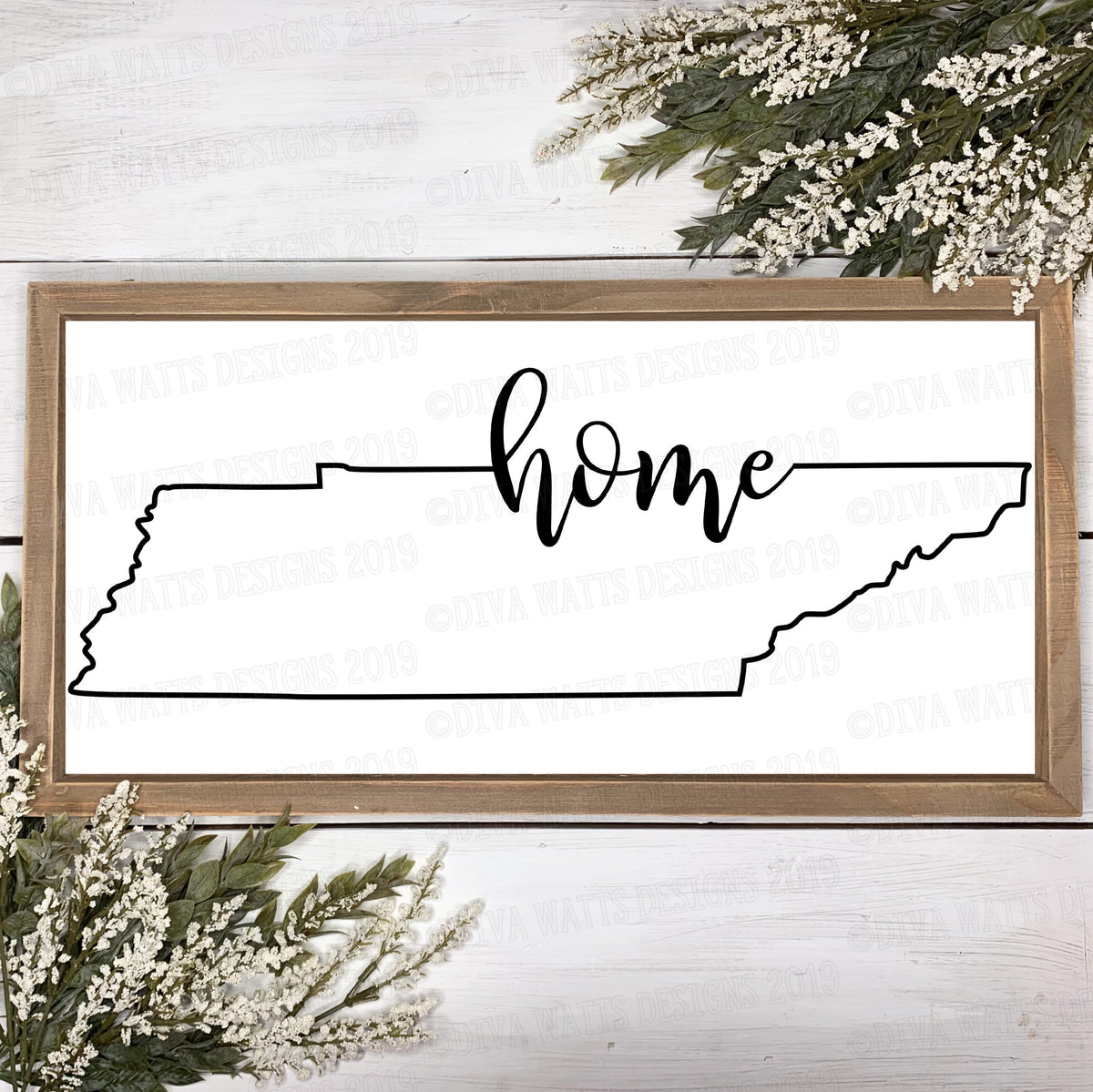 SVG Tennessee Home | Cutting File | State | DXF PNG eps jpg | Instant Download | Sign T-Shirt | Vinyl Stencil htv | Bouncy Script Font