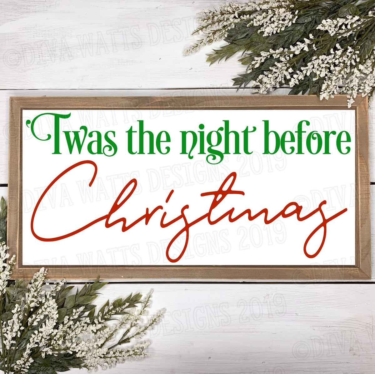 SVG 'Twas The Night Before Christmas | Cutting File | DXF PNG eps jpg | Farmhouse  Sign | Instant Download | Merry Christmas