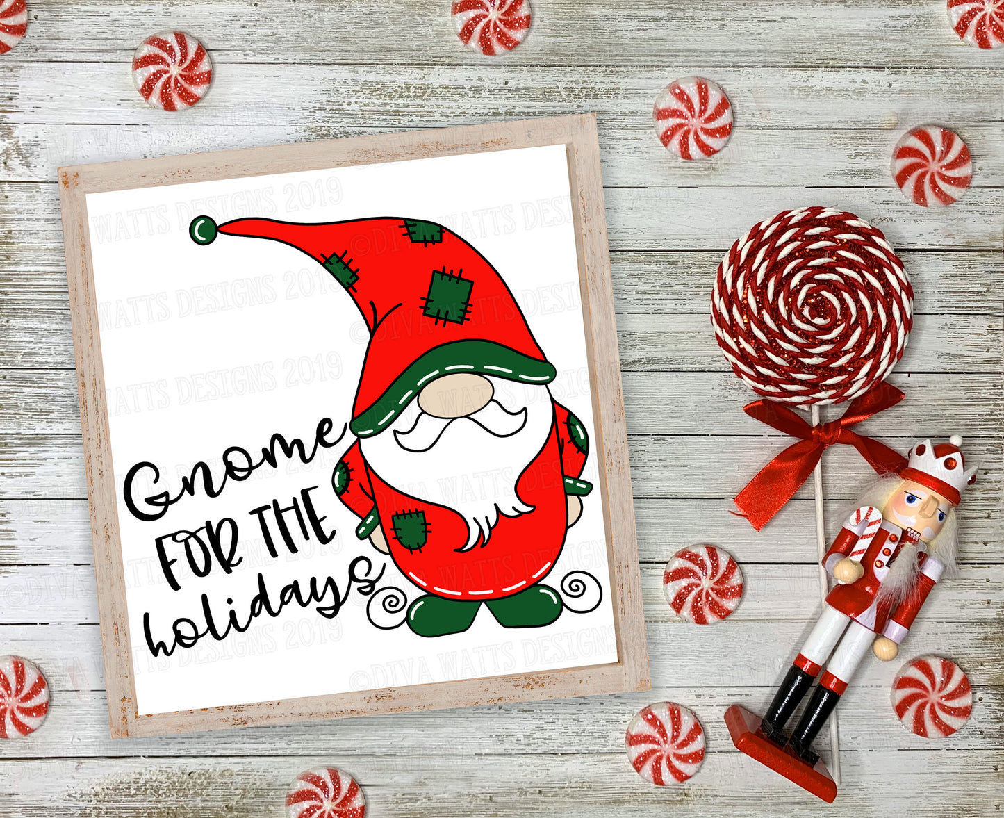 SVG Gnome for the Holidays | Cutting File | Christmas Gnomes | Art | Sign | Shirt | Vinyl Stencil HTV | DXF png eps jpg | Instant Download