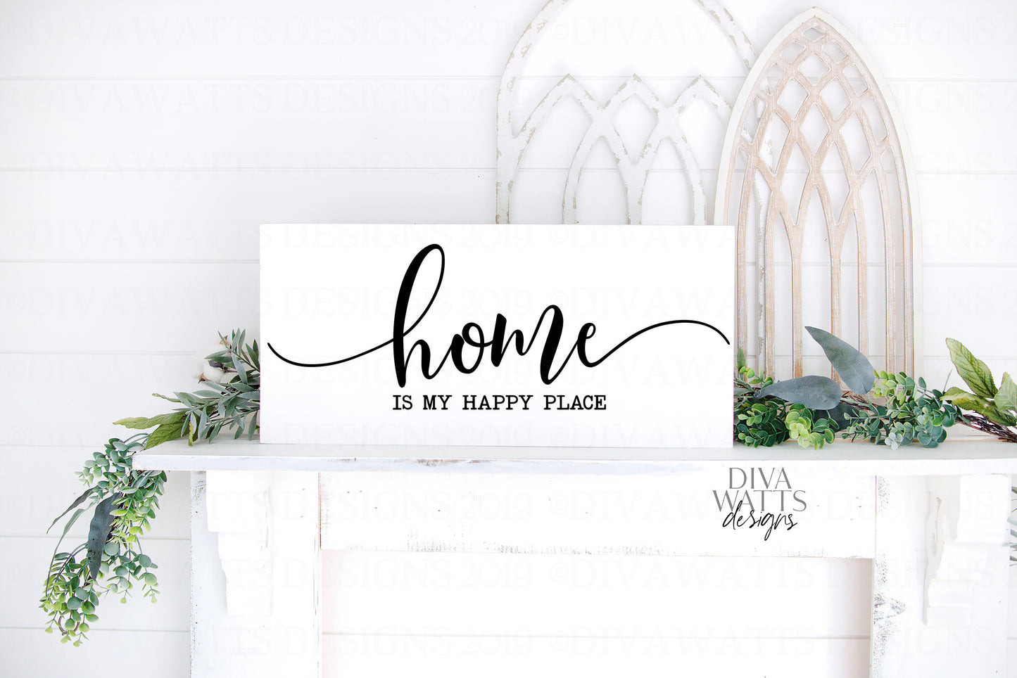 SVG Home Is My Happy Place | Cutting File | Farmhouse  Sign | Vinyl Stencil HTV | PNG eps jpg ai pdf | Printable