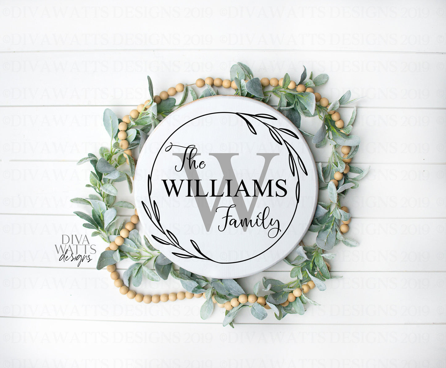 SVG Family Monogram Sign | Cutting File | Last Name | Add Your Text & Font | Customize Personalize | Vinyl Stencil HTV Instant Download PNG