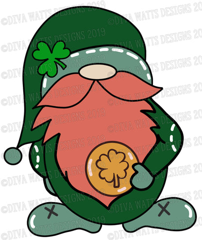 SVG St. Patrick's Day Gnome | Cutting File | Saint Patty's | Leprechaun Lucky | Vinyl Stencil HTV | DXF png eps ai jpg | shirt sign tumbler