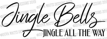 SVG Jingle Bells | Cutting File | Jingle All The Way | Christmas | Sign | Farmhouse  | Vinyl Stencil HTV Instant Download | dxf