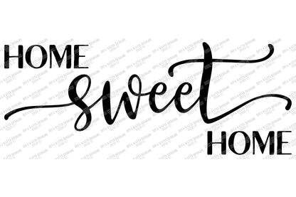 SVG | Home Sweet Home | Cutting File | Vinyl Stencil HTV | Sign | Rustic  | Script | Distressed | Cut File | Cricut Sihouette