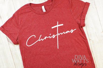 SVG Christ Christmas | Cutting File | Christian | Vinyl Stencil HTV | DXF png eps jpg | Shirt Sign Ornament Pillow Tea Towel More | Print