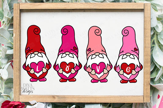 SVG | Valentine's Love Gnomes | Cutting File | Gnome | Valentine Heart | Set | Vinyl Stencil HTV | Shirt Sign | png eps jpg pdf | Printable